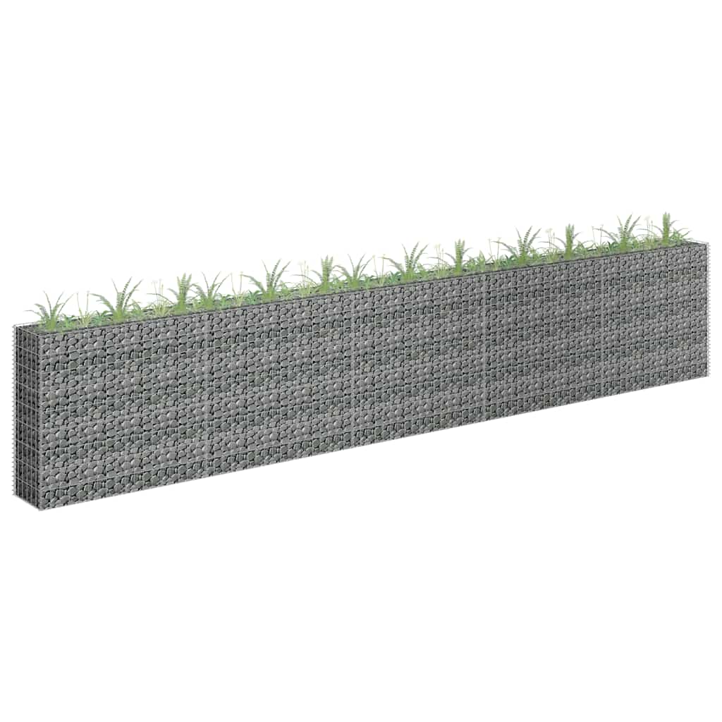 JUNG Vida Gabionen-Hochbeet Verzinkter Stahl 450×30×90 cm