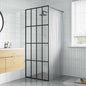JUNG Vida Duschwand für Walk-in Dusche Klares Sicherheitsglas 90x195 cm