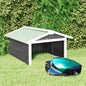 JUNG Vida Roboter-Rasenmäher Garage 72x87x50 cm Grau Weiß Tannenholz