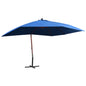 JUNG Vida Ampelschirm mit Holz-Mast 400x300 cm Blau
