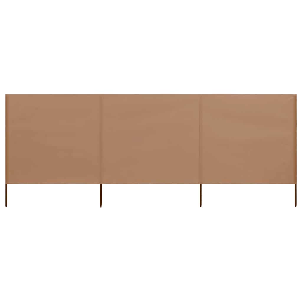 JUNG Vida 3-teiliges Windschutzgewebe 400 x 80 cm Taupe