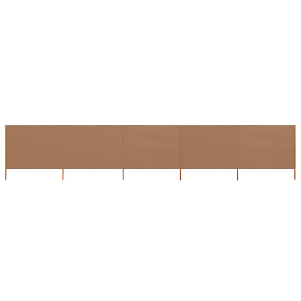 JUNG Vida 5-teiliges Windschutzgewebe 600 x 120 cm Taupe