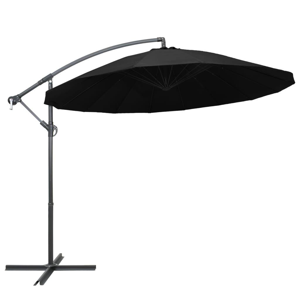 JUNG Vida Ampelschirm Schwarz 3 m Aluminium-Mast