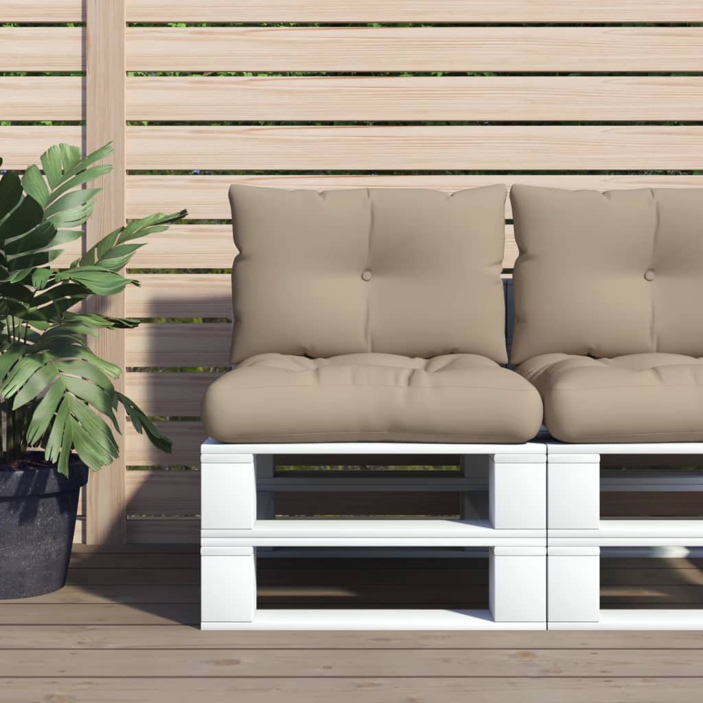 JUNG Vida Palettenkissen 2-tlg. Taupe Stoff