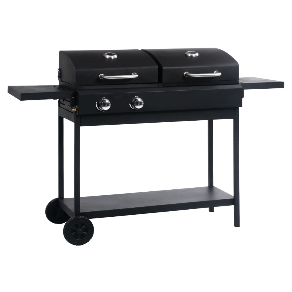 JUNG Vida Gas- und Holzkohle-Grill mit 2 Brennern