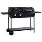 JUNG Vida Gas- und Holzkohle-Grill mit 2 Brennern