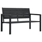 JUNG Vida Gartenbank 120 cm HDPE Schwarz Holz-Optik