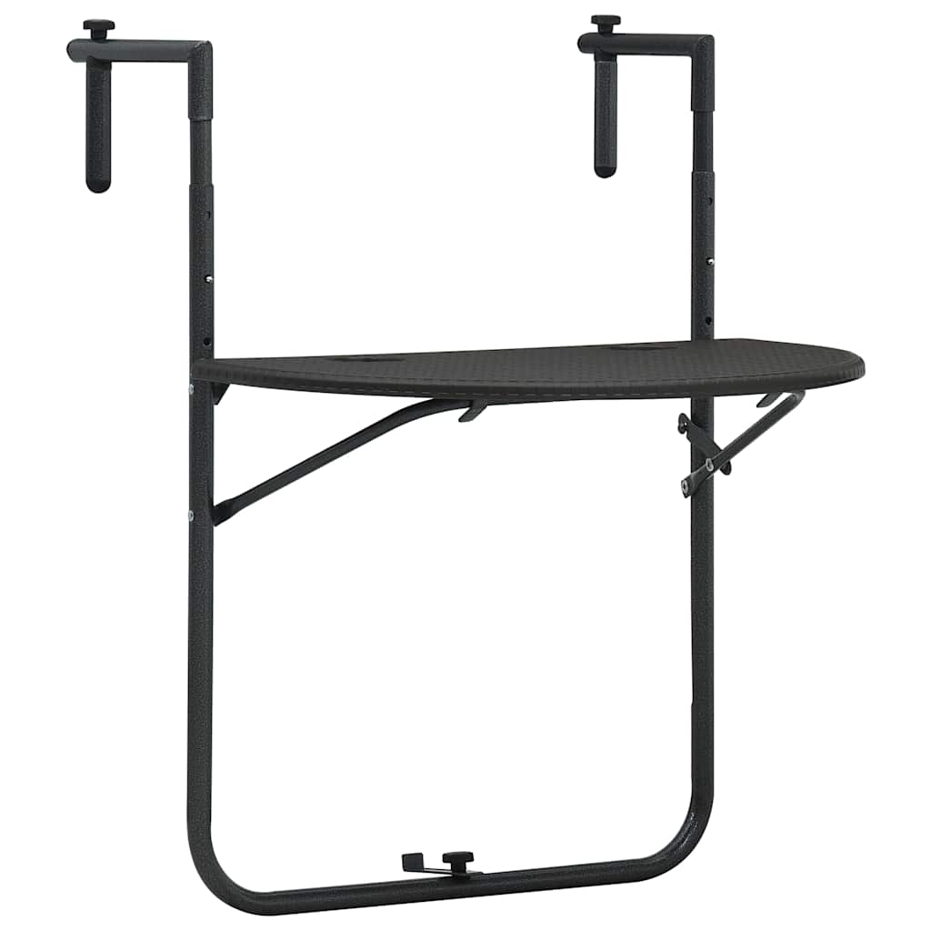 JUNG Vida Balkon-Hängetisch Braun 60x64x83,5 cm Kunststoff Rattan-Optik