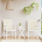 JUNG Vida Gartenstuhlauflagen für Niedriglehner 2 Stk. Creme 100x50x3 cm