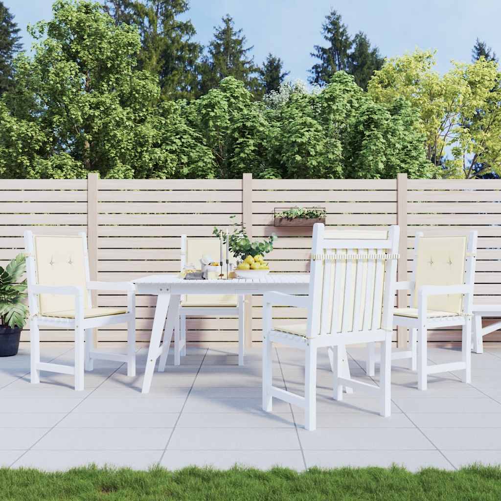 JUNG Vida Gartenstuhlauflagen für Niedriglehner 4 Stk. Creme 100x50x2 cm