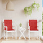 JUNG Vida Gartenstuhlauflagen für Niedriglehner 2 Stk. Rot 100x50x3 cm