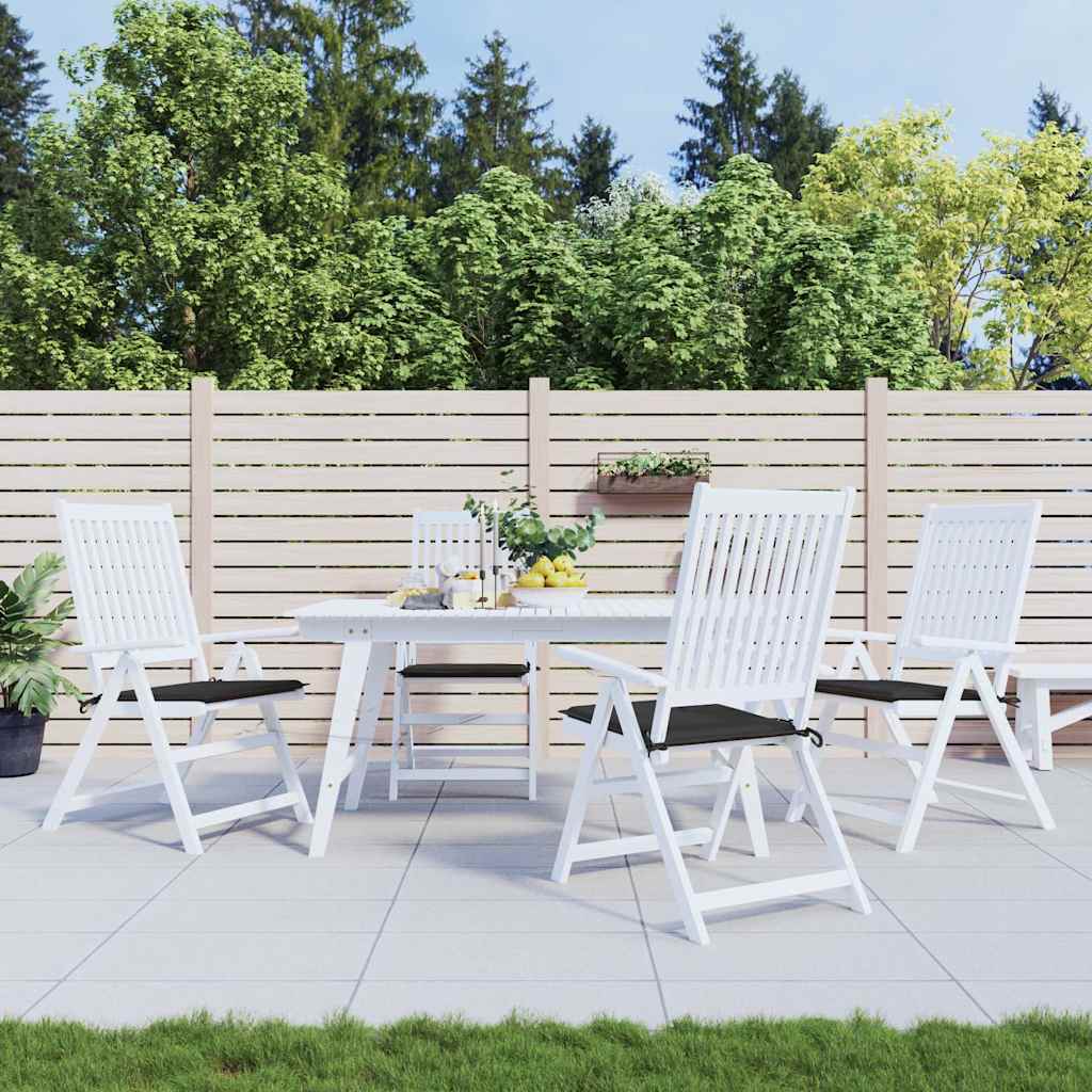 JUNG Vida Gartenstuhl-Kissen 4 Stk. Schwarz 40x40x3 cm Oxford-Gewebe
