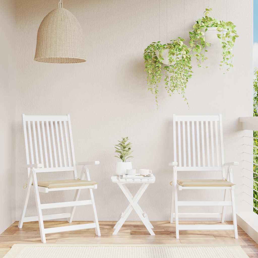 JUNG Vida Gartenstuhl-Kissen 2 Stk. Beige 50x50x4 cm Oxford-Gewebe