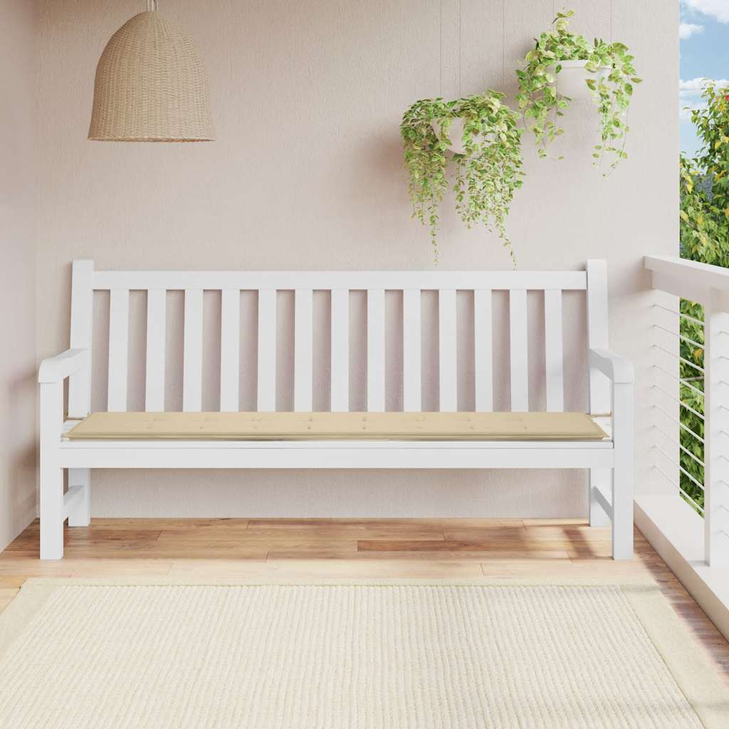 JUNG Vida Gartenbank-Auflage Beige 200x50x4 cm Oxford-Gewebe