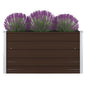 JUNG Vida Hochbeet 100 x 100 x 45 cm Verzinkter Stahl Braun