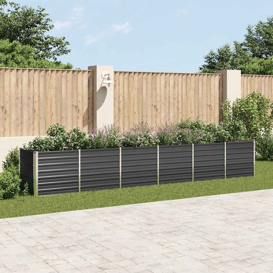 JUNG Vida Garten-Hochbeet Verzinkter Stahl 480x80x77 cm Anthrazit