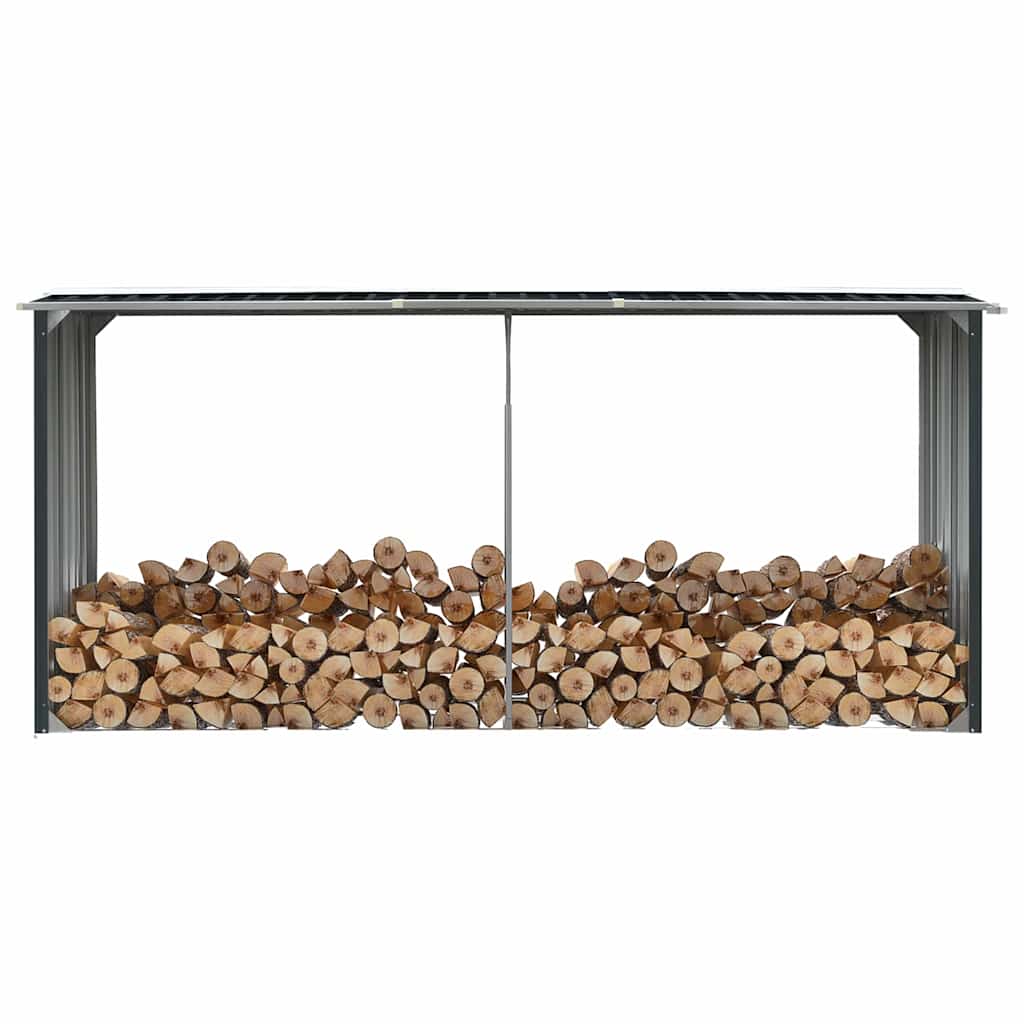 JUNG Vida Brennholzlager Verzinkter Stahl 330 x 92 x 153 cm Anthrazit