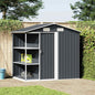 JUNG Vida Gartenhaus mit Regal Anthrazit 205x130x183 cm Eisen