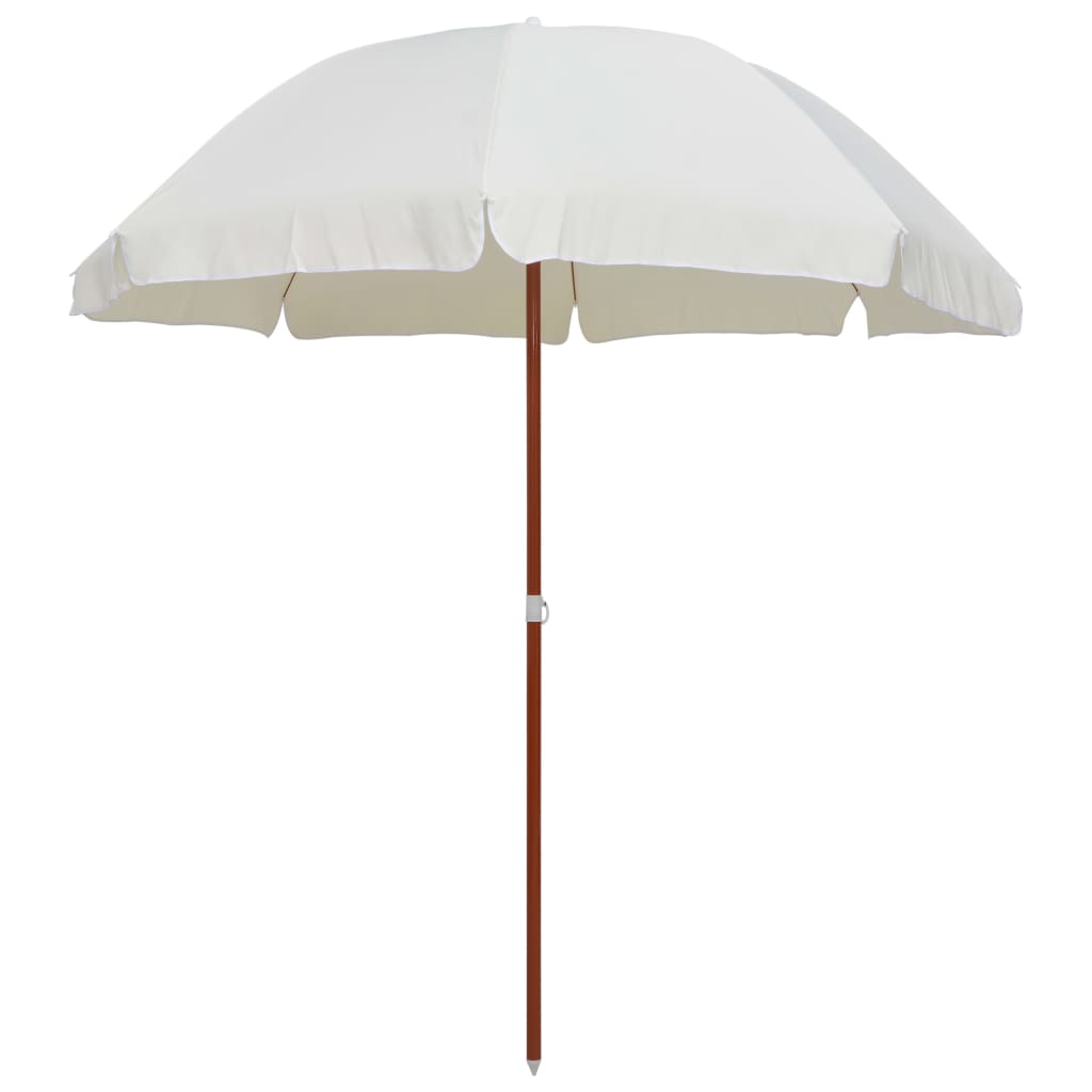 JUNG Vida Sonnenschirm mit Stahl-Mast 240 cm Sandweiß