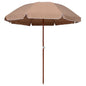 JUNG Vida Sonnenschirm mit Stahl-Mast 240 cm Taupe