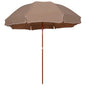 JUNG Vida Sonnenschirm mit Stahl-Mast 300 cm Taupe