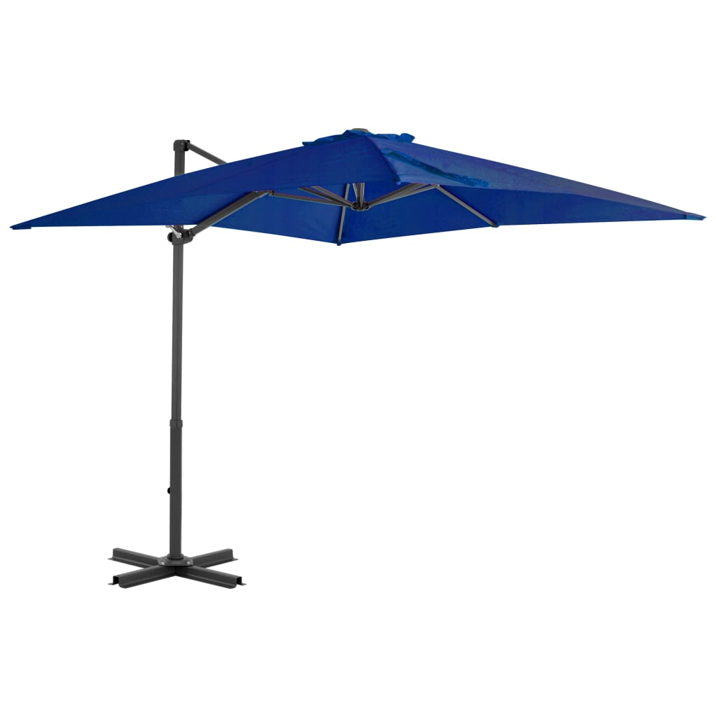 JUNG Vida Ampelschirm mit Aluminium-Mast 250x250 cm Azurblau