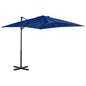 JUNG Vida Ampelschirm mit Aluminium-Mast 250x250 cm Azurblau
