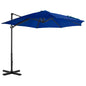 JUNG Vida Ampelschirm mit Aluminium-Mast 300 cm Azurblau