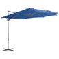 JUNG Vida Ampelschirm mit Stahl-Mast 300 cm Azurblau