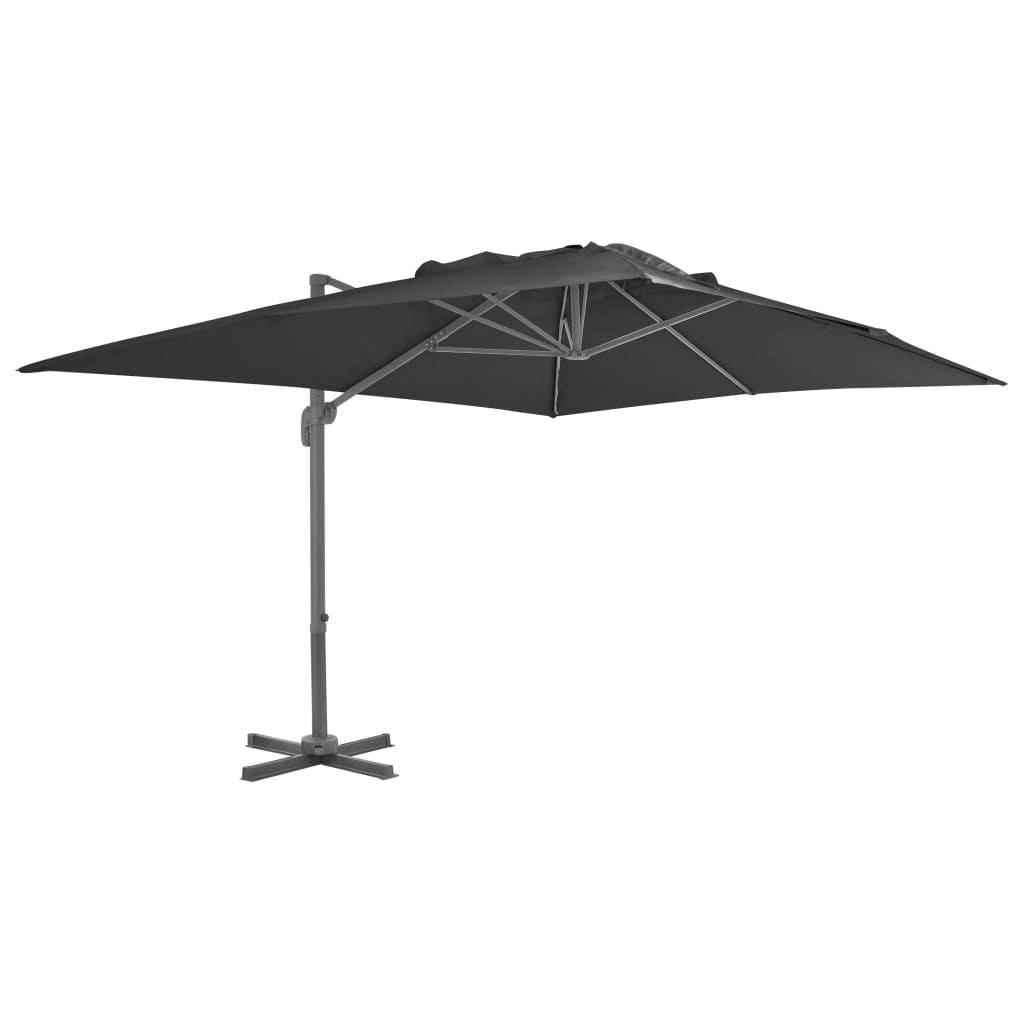 JUNG Vida Ampelschirm mit Aluminiummast 4x3 m Schwarz