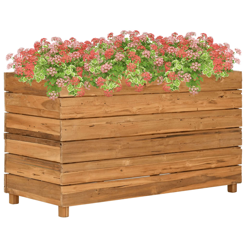 JUNG Vida Hochbeet 100x40x55 cm Teak Altholz und Stahl