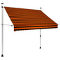 JUNG Vida Einziehbare Markise Handbetrieben 200 cm Orange und Braun