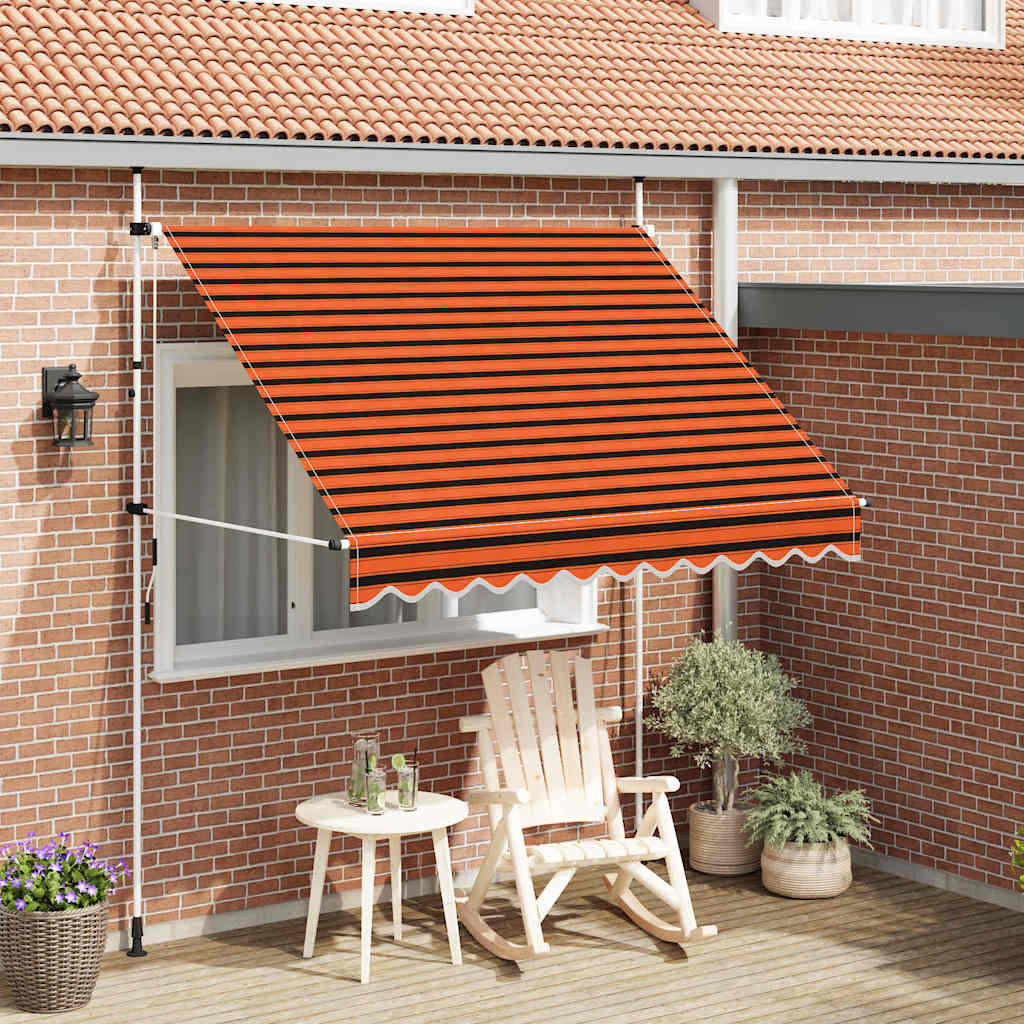 JUNG Vida Einziehbare Markise Handbetrieben 250 cm Orange und Braun