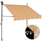 JUNG Vida Einziehbare Markise Handbetrieben mit LED 100 cm Gelb und Blau