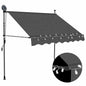 JUNG Vida Einziehbare Markise Handbetrieben mit LED 150 cm Anthrazit
