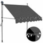 JUNG Vida Einziehbare Markise Handbetrieben mit LED 200 cm Anthrazit
