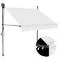 JUNG Vida Einziehbare Markise Handbetrieben mit LED 150 cm Creme