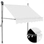 JUNG Vida Einziehbare Markise Handbetrieben mit LED 200 cm Creme