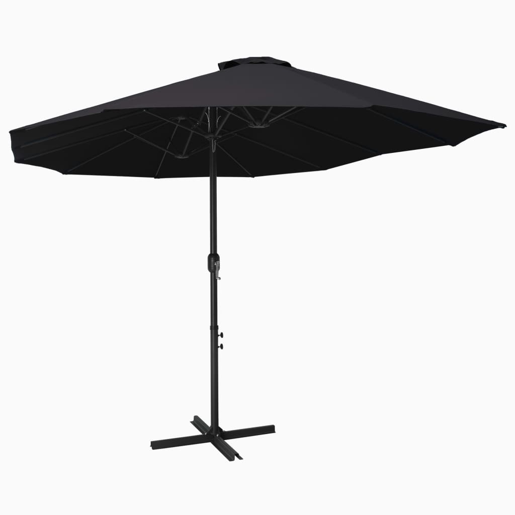 JUNG Vida Sonnenschirm mit Aluminium-Mast 460x270 cm Schwarz