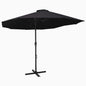 JUNG Vida Sonnenschirm mit Aluminium-Mast 460x270 cm Schwarz
