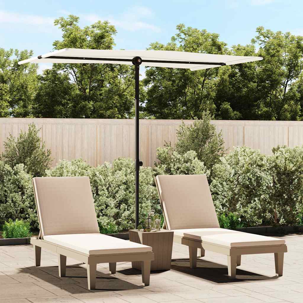 JUNG Vida Sonnenschirm mit Aluminium-Mast 2x1,5 m Sandweiß