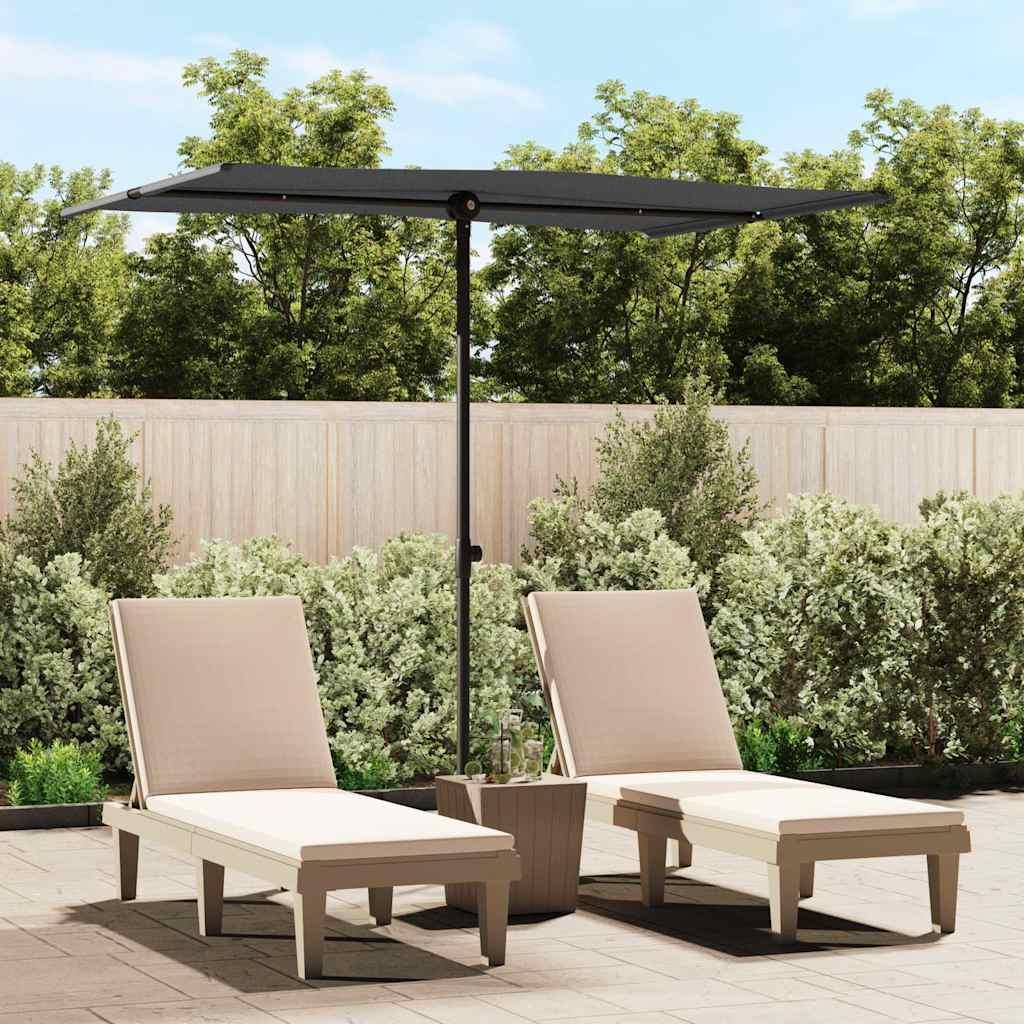 JUNG Vida Sonnenschirm mit Aluminium-Mast 2x1,5 m Anthrazit