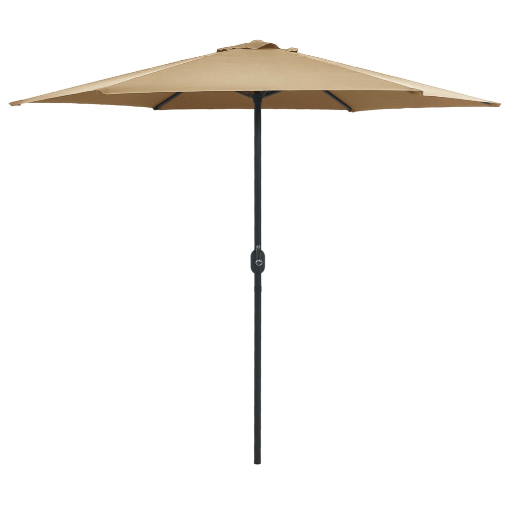JUNG Vida Sonnenschirm mit Aluminium-Mast 270x246 cm Taupe