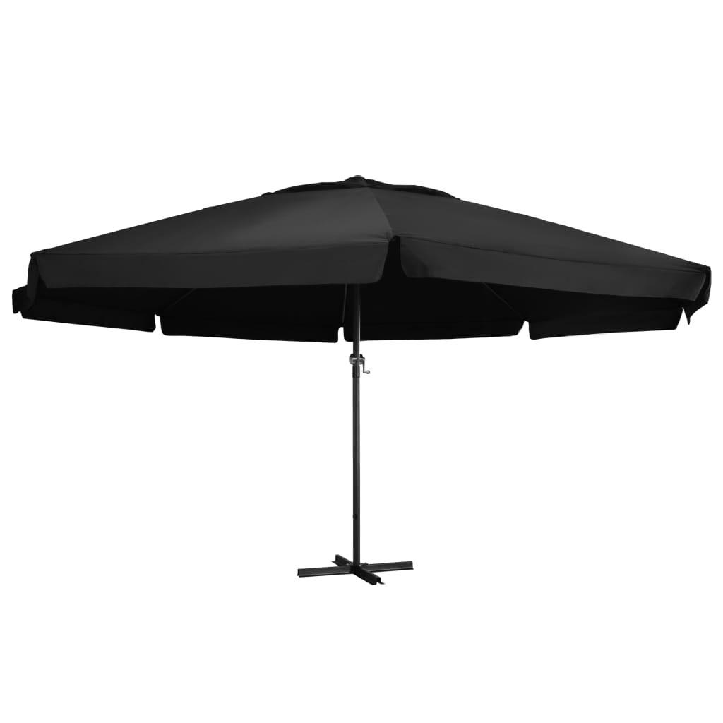 JUNG Vida Sonnenschirm mit Aluminium-Mast 500 cm Schwarz