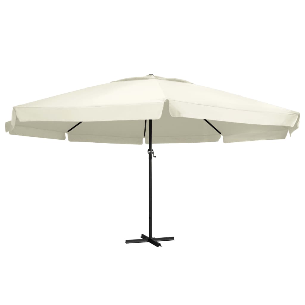 JUNG Vida Sonnenschirm mit Aluminium-Mast 600 cm Sandweiß