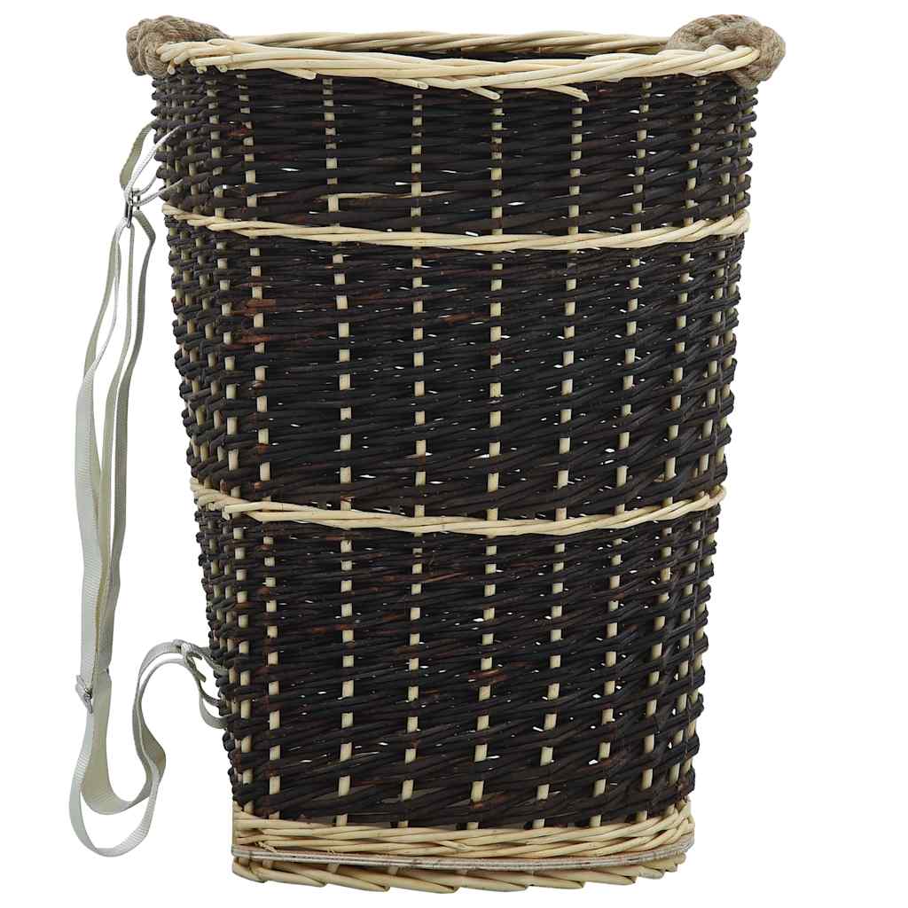 JUNG Vida Holzkorb mit Trageriemen 50 x 44 x 58 cm Natur Weide