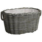 JUNG Vida Holzkorb mit Tragegriffen 59x42x28 cm Grau Weide
