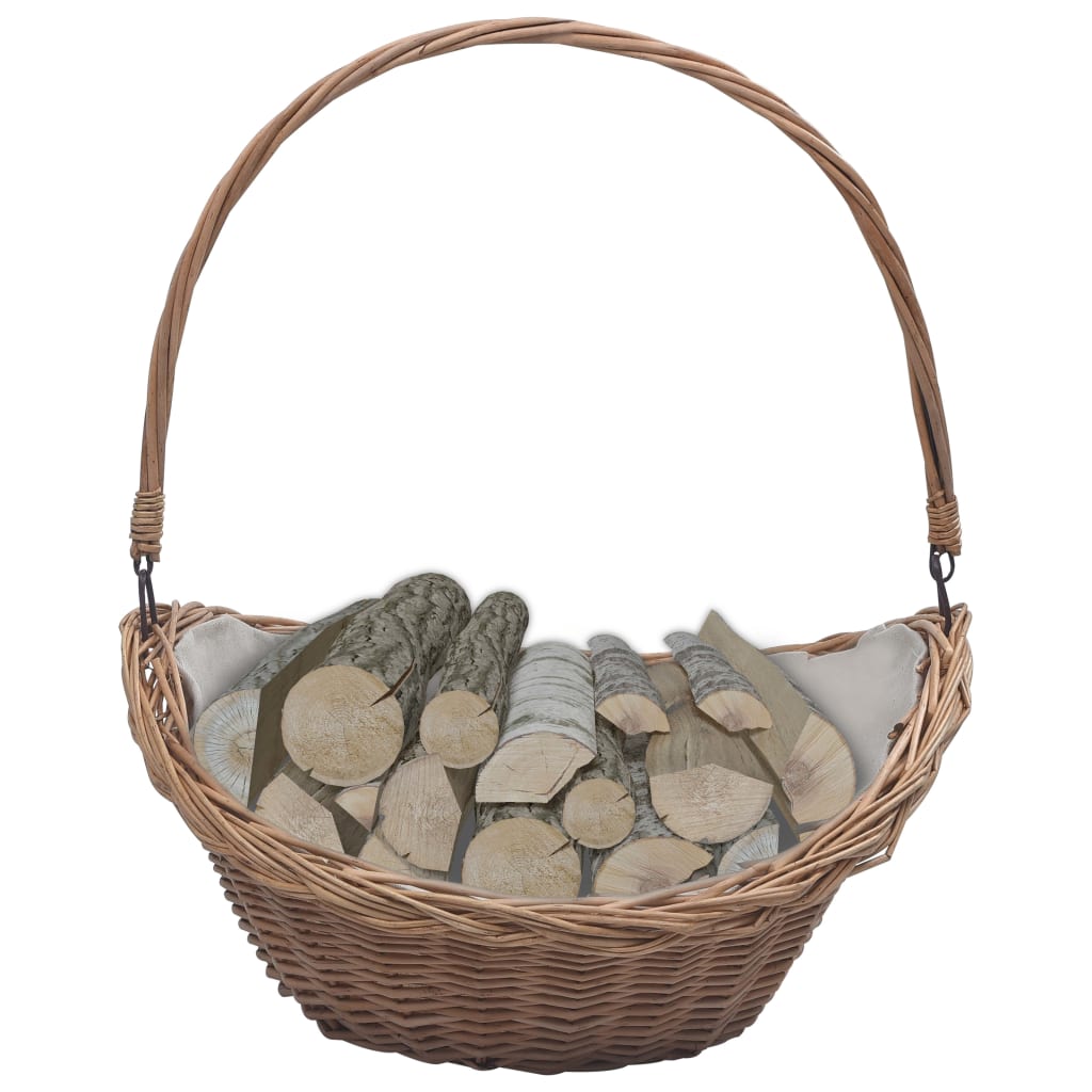 JUNG Vida Holzkorb mit Tragegriff 57 × 46 × 52 cm Braun Weide