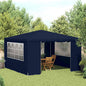 JUNG Vida Profi-Partyzelt mit Seitenwänden 4×4 m Blau 90 g/m²
