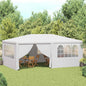 JUNG Vida Profi-Partyzelt mit Seitenwänden 4×6 m Weiß 90 g/m²